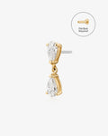 HERMIONE | Double Pear Lab Grown Diamond Threadless Flatback Earring