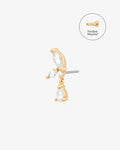 LEONA | Marquise Dangle Lab Grown Diamond Threadless Flatback Earring