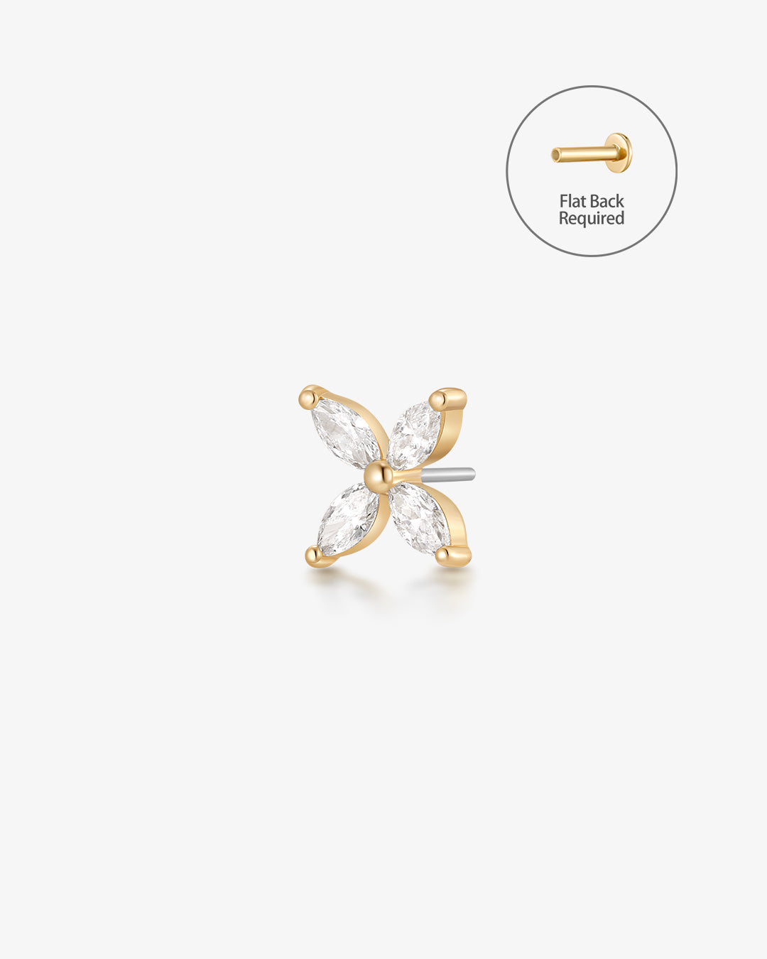 CALLISTA | Marquise Pointed Star Threadless Flatback Earring
