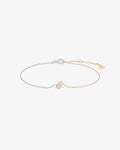 SANILIA | Two-Tone Bezel Pear Lab Grown Diamond Bracelet