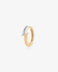 DICARRO | Two-Tone Geometric Huggie Earring