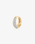GILEA | Two-Tone Pave Lab Grown Diamond Huggie