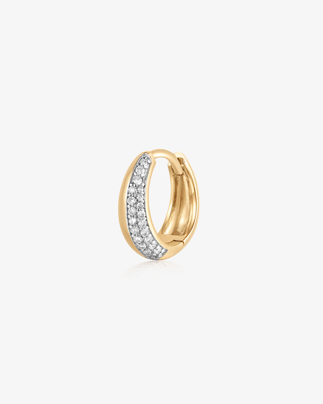 GILEA | Two-Tone Pave Lab Grown Diamond Huggie