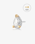 IGGY | Pear Lab Grown Diamond Threadless Flatback Earring