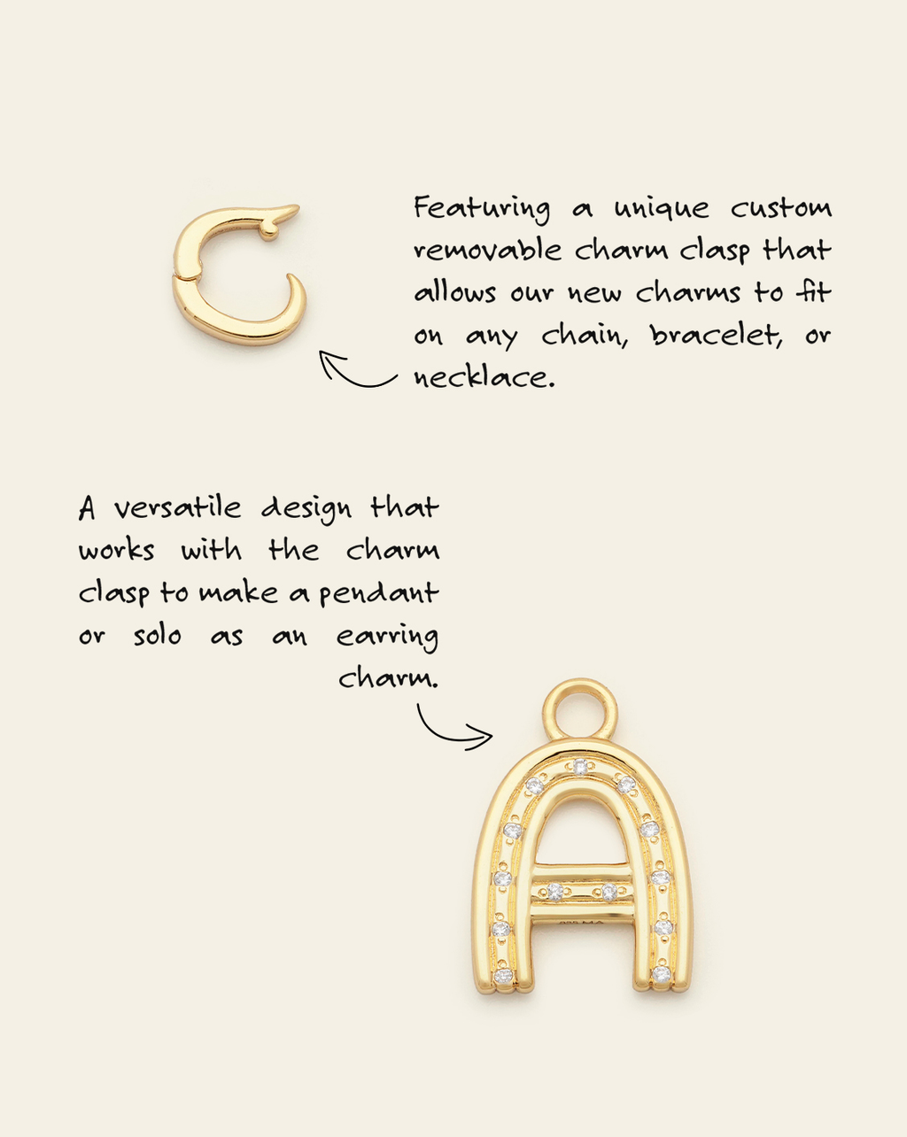 ALPHAbet Charm - Gold Vermeil