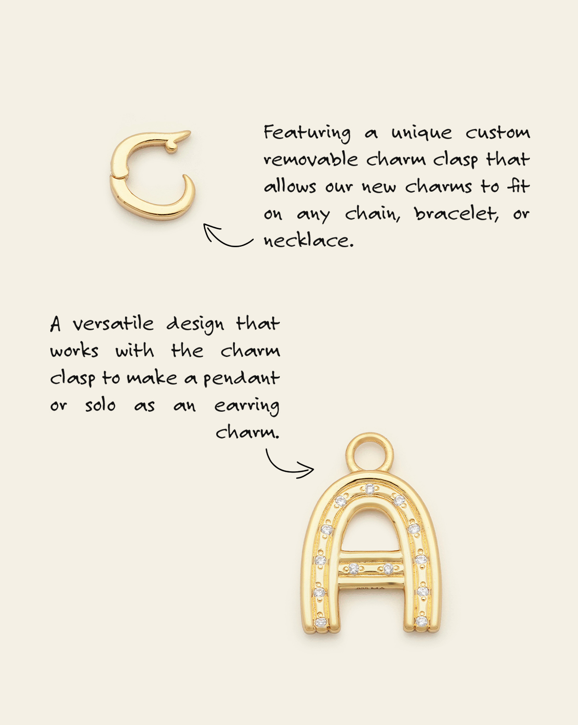 ALPHAbet Charm - Gold Vermeil