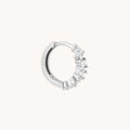 Celestial Crystal 11.5mm Hoop in Silver