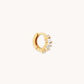 Celestial Crystal 6.5mm Hoop in Gold