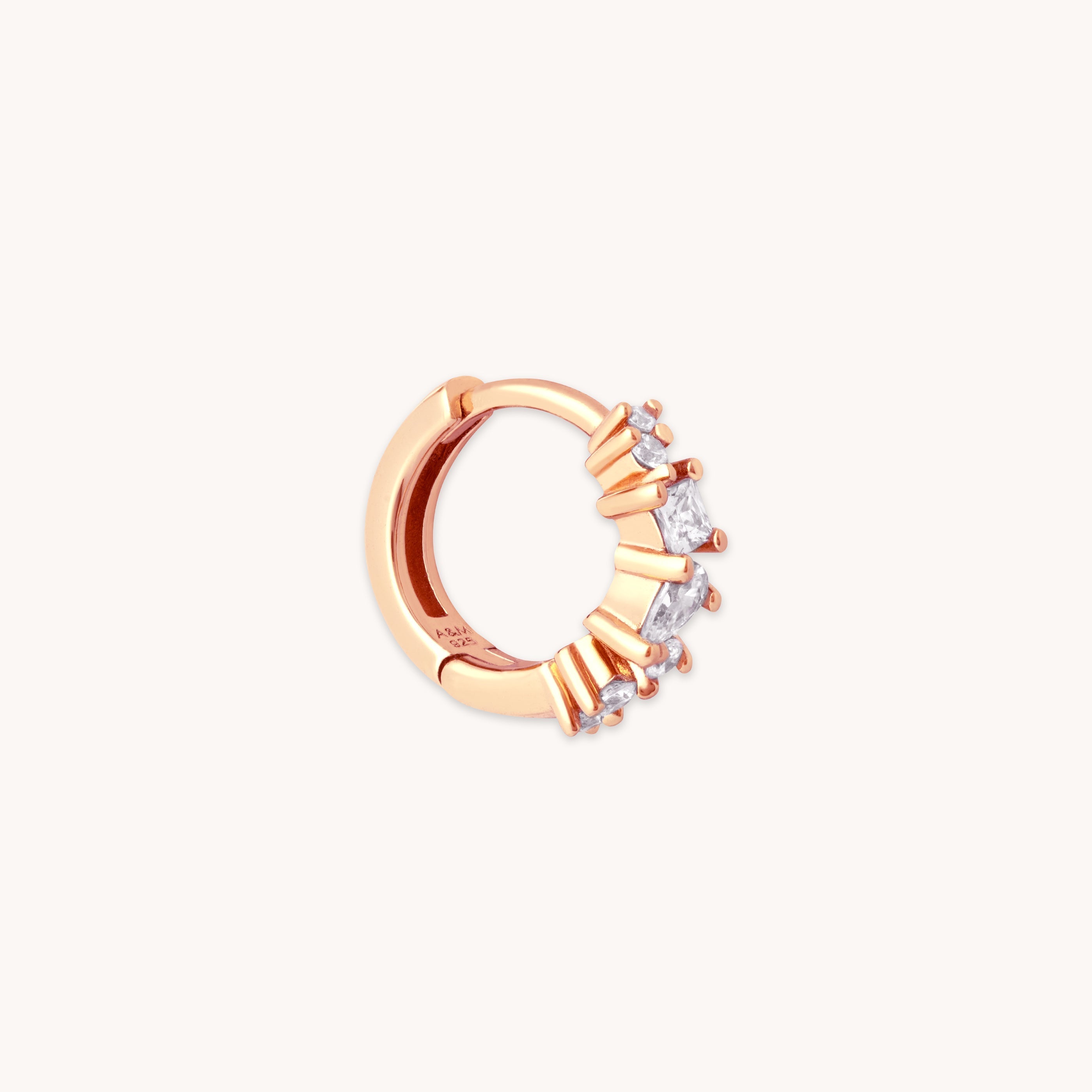 Celestial Crystal 8mm Hoop in Rose Gold