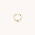 Cluster Topaz Daith Hoop in Solid Gold