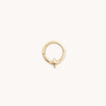 Cosmic Star Daith Hoop in Solid Gold