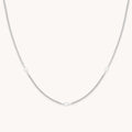 Navette Crystal Necklace in Silver