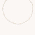 Serenity Pearl Beaded Necklace in Silver
