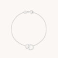 Orbit Topaz Bracelet in Solid White Gold