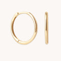 Simple 12mm Hoops in Solid Gold