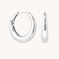 Dome Hoops in Silver
