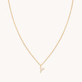 Y Initial Pavé Pendant Necklace in Gold