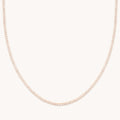 Gleam Tennis Chain Necklace in Rose Gold