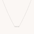 Cosmic Star Topaz Bar Necklace in Solid White Gold