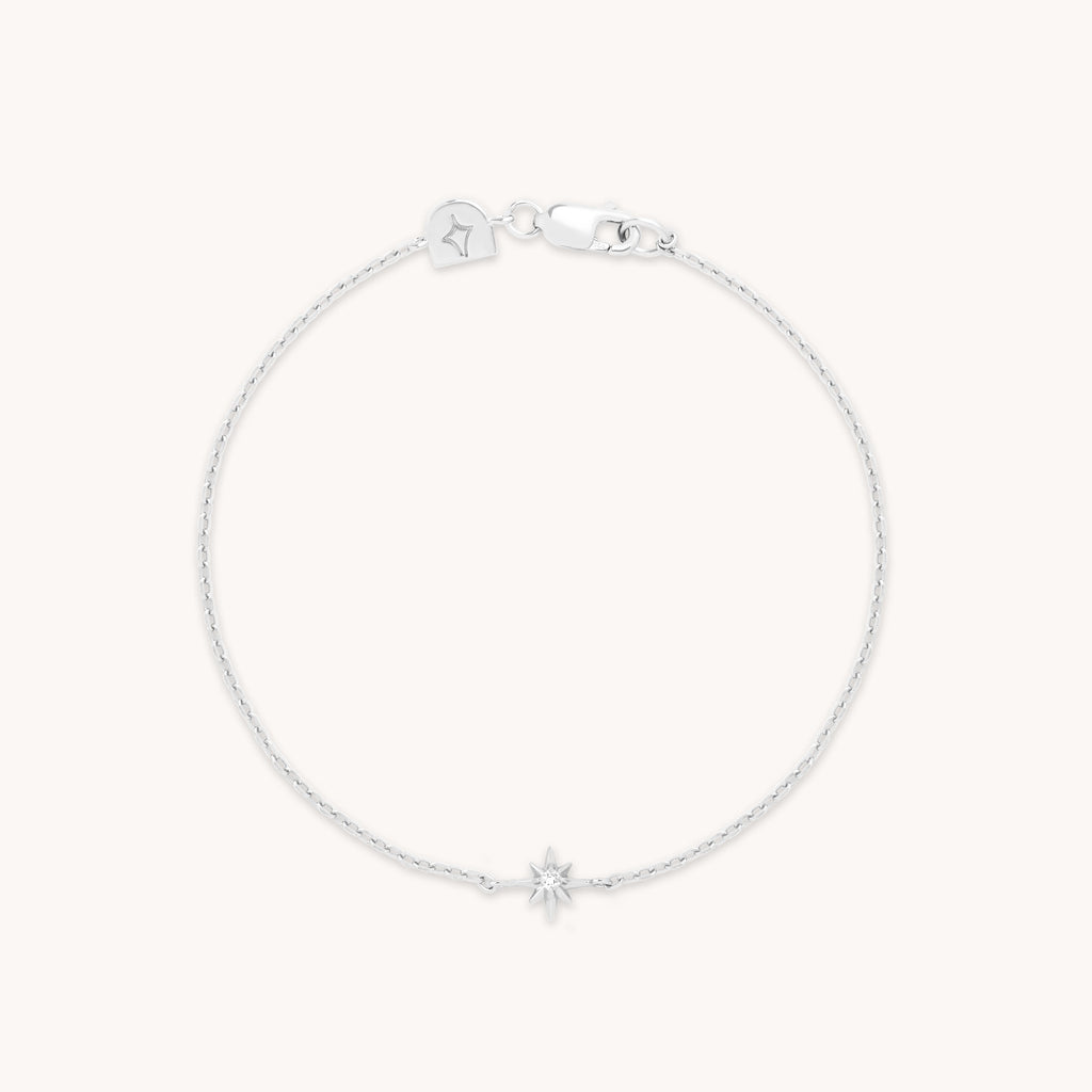 Shooting Star Pendant Bracelet in Silver