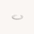 Crystal Ear Cuff in Silver