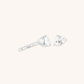 Pear Cluster Stud Earrings in Silver