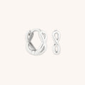 Infinite Huggies in Solid White Gold