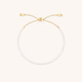 Moonstone June Beaded Birthstone Bracelet in Solid Gold