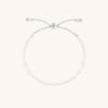 Moonstone June Beaded Birthstone Bracelet in Solid White Gold