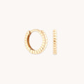 Ridged Huggies in Solid Gold