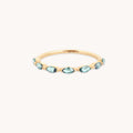 Alexandrite Marquise Band Ring in Solid Gold