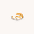 Cosmic Illusion Crystal Ear Cuff in Gold