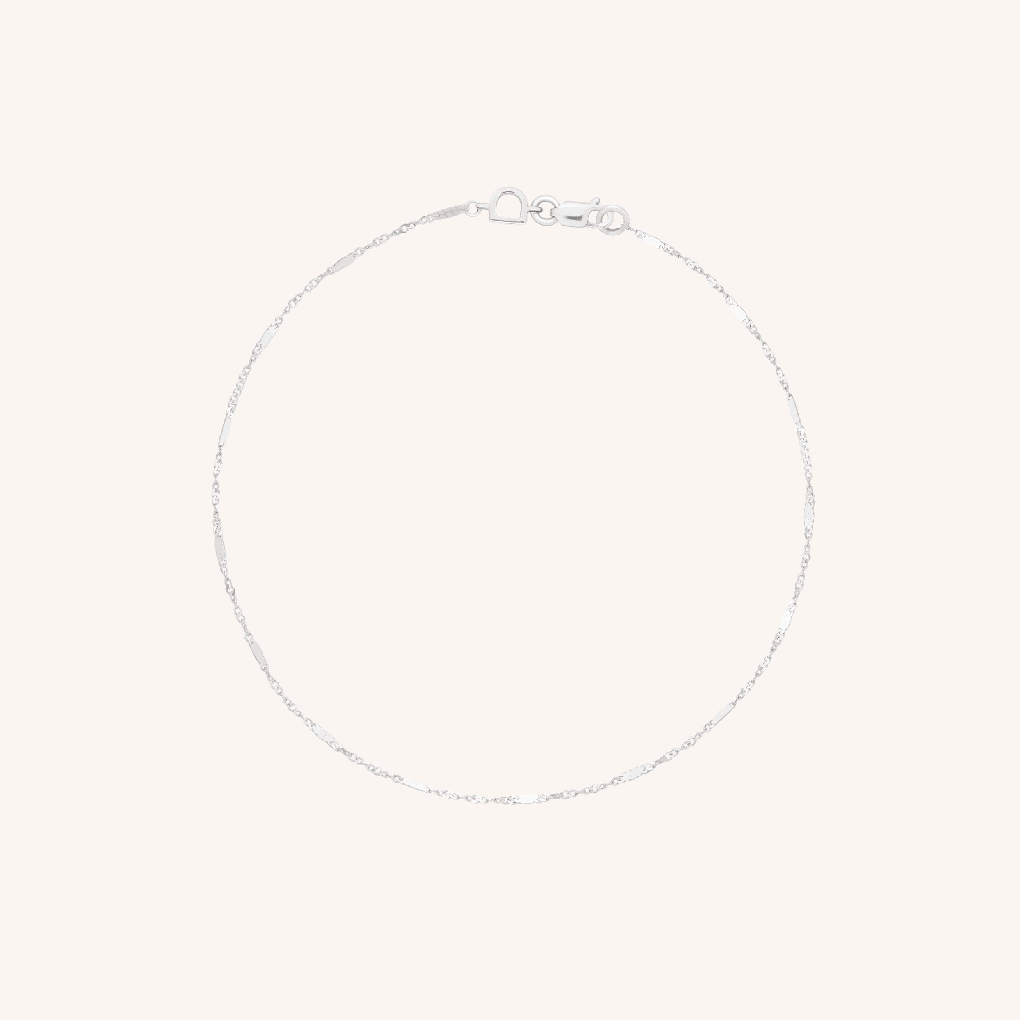 Astrid Chain Bracelet in Solid White Gold