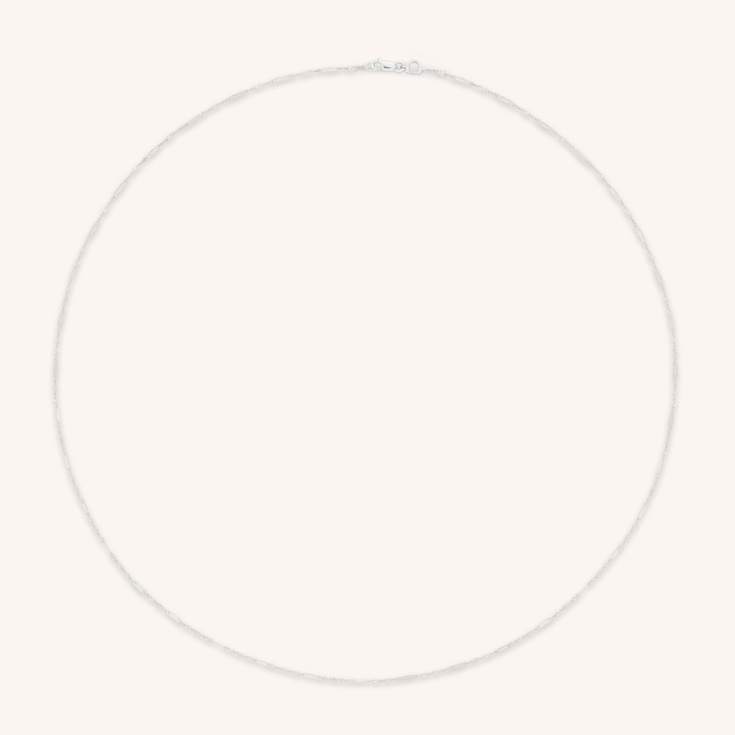 Astrid Story Chain Necklace in Solid White Gold