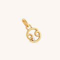 Cancer Zodiac Clip Charm in Gold