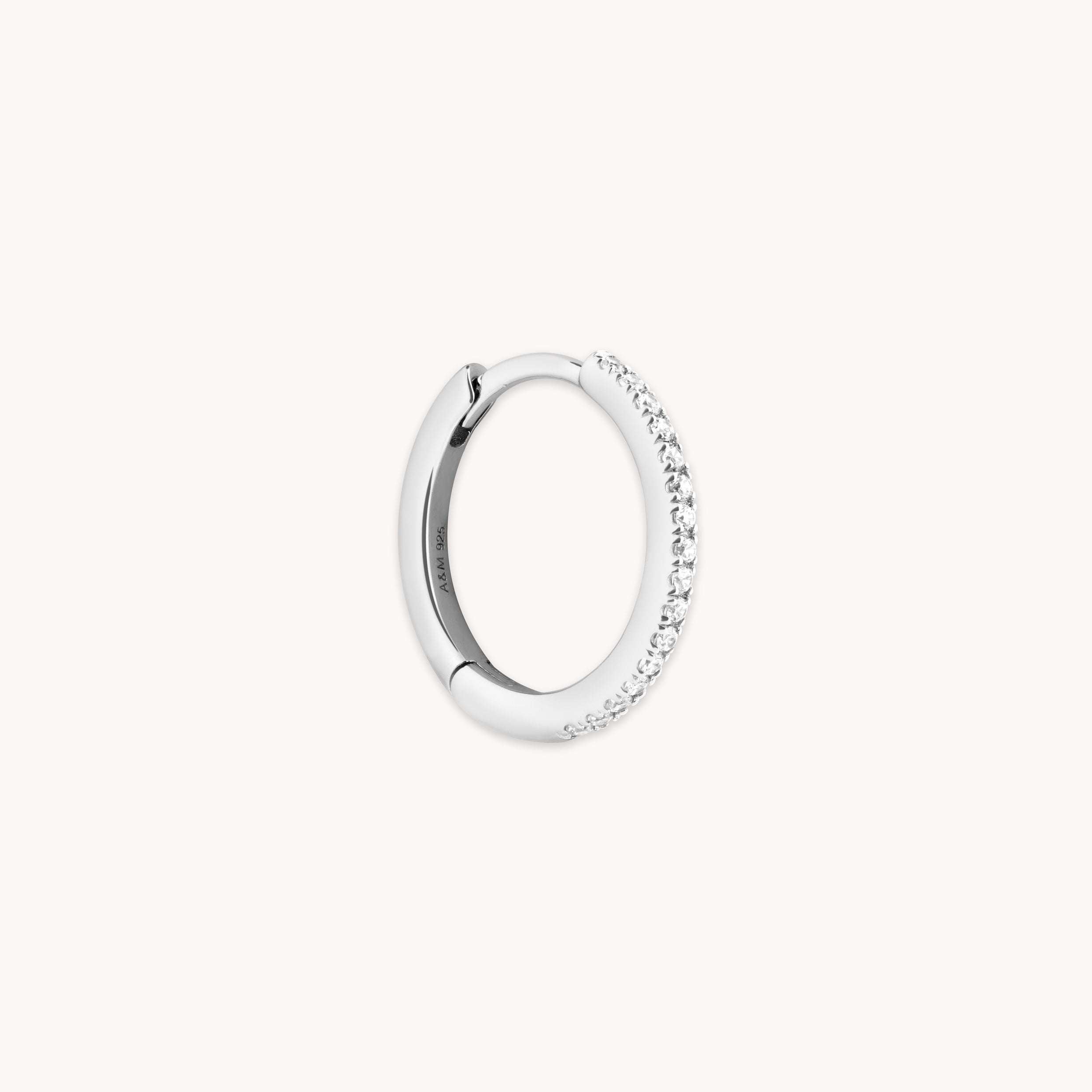 Jewelled Hoop in Silver