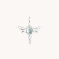 Dragonfly Charm 9k White Gold