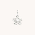 Flower Charm 9k White Gold