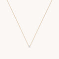 Diamond Solitaire Pendant Necklace in Solid Gold