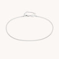 Essential Box Chain Anklet in Silver