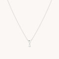 White Topaz Heart Pendant Necklace in Solid White Gold