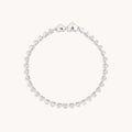 Heart Bezel Tennis Bracelet in Silver