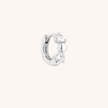 Heart Crystal Hoop in Silver