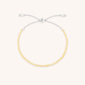 Citrine November Beaded Bracelet in Solid White Gold