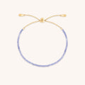 Tanzanite December Beaded Bracelet in Solid Gold