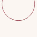 Garnet January Beaded Necklace in Solid Gold