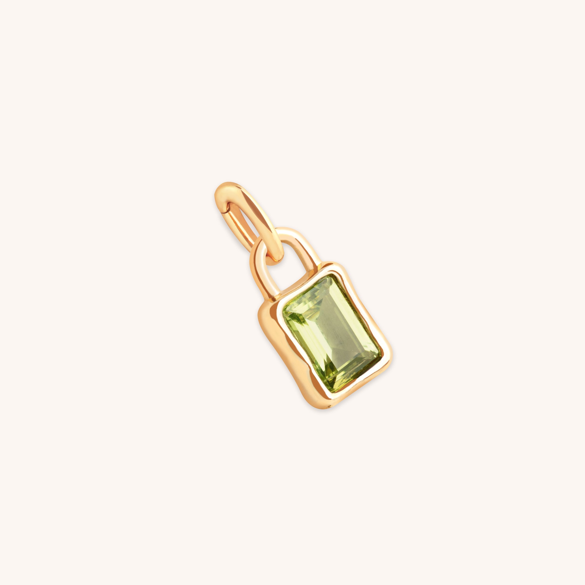 Olivine August Clip Charm in Gold