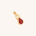 Red Chalcedony July Clip Charm in Gold