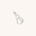 Moonstone June Clip Charm in Silver