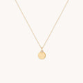 Diamond Coin Pendant Necklace in Solid Gold